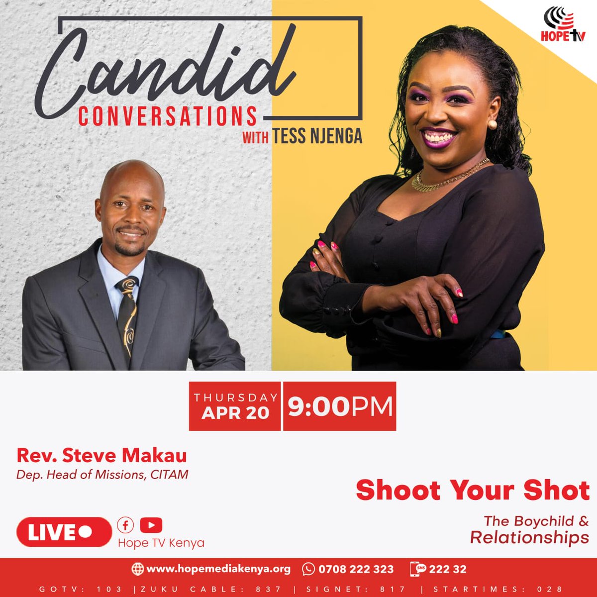 Tonight we talk about the Boychild.. also streaming live <a href="/HopeTV_KE/">Hope TV Kenya</a>