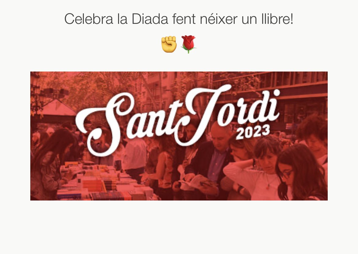 PoemesBestials's tweet photo. Verkami @verkamiCAT ens ha destacat el projecte al seu newsletter temàtic de Sant Jordi! 
L’@EduPoloBosch i la @rayxendri molt contents!
Fes néixer un llibre per #SantJordi2023 
aquí : https://t.co/OEnS7aSWQc https://t.co/cedXE5fgvq