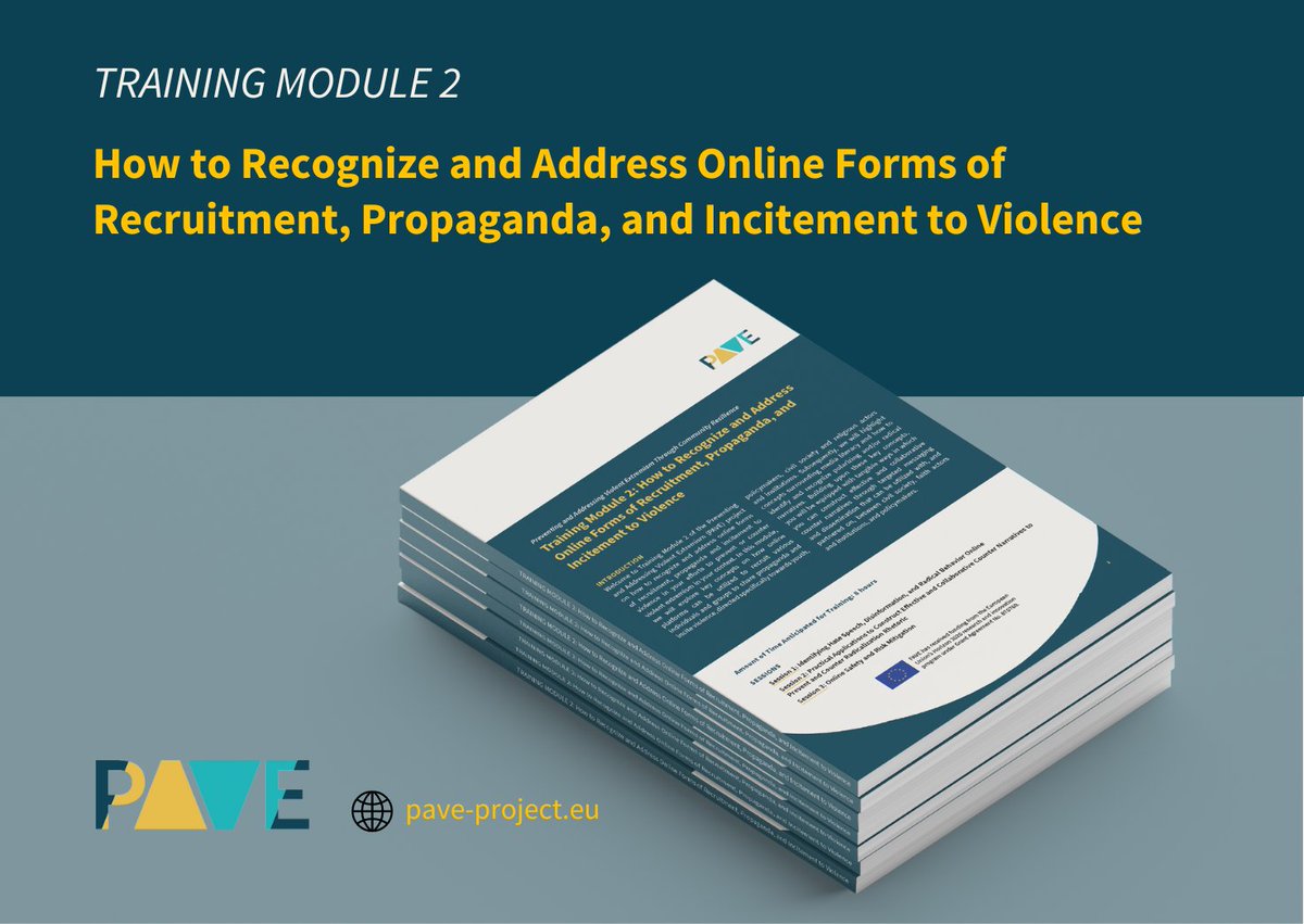 peacemakersnetw's tweet photo. How can we prevent online recruitment to extremist groups? 

Take the new EU Funded #PAVEproject online #training to learn how to create effective counter narratives in collaboration with civil society, faith actors, and policy makers!

➡️ https://t.co/DEBCDO1Trv https://t.co/fuv21zfPO6