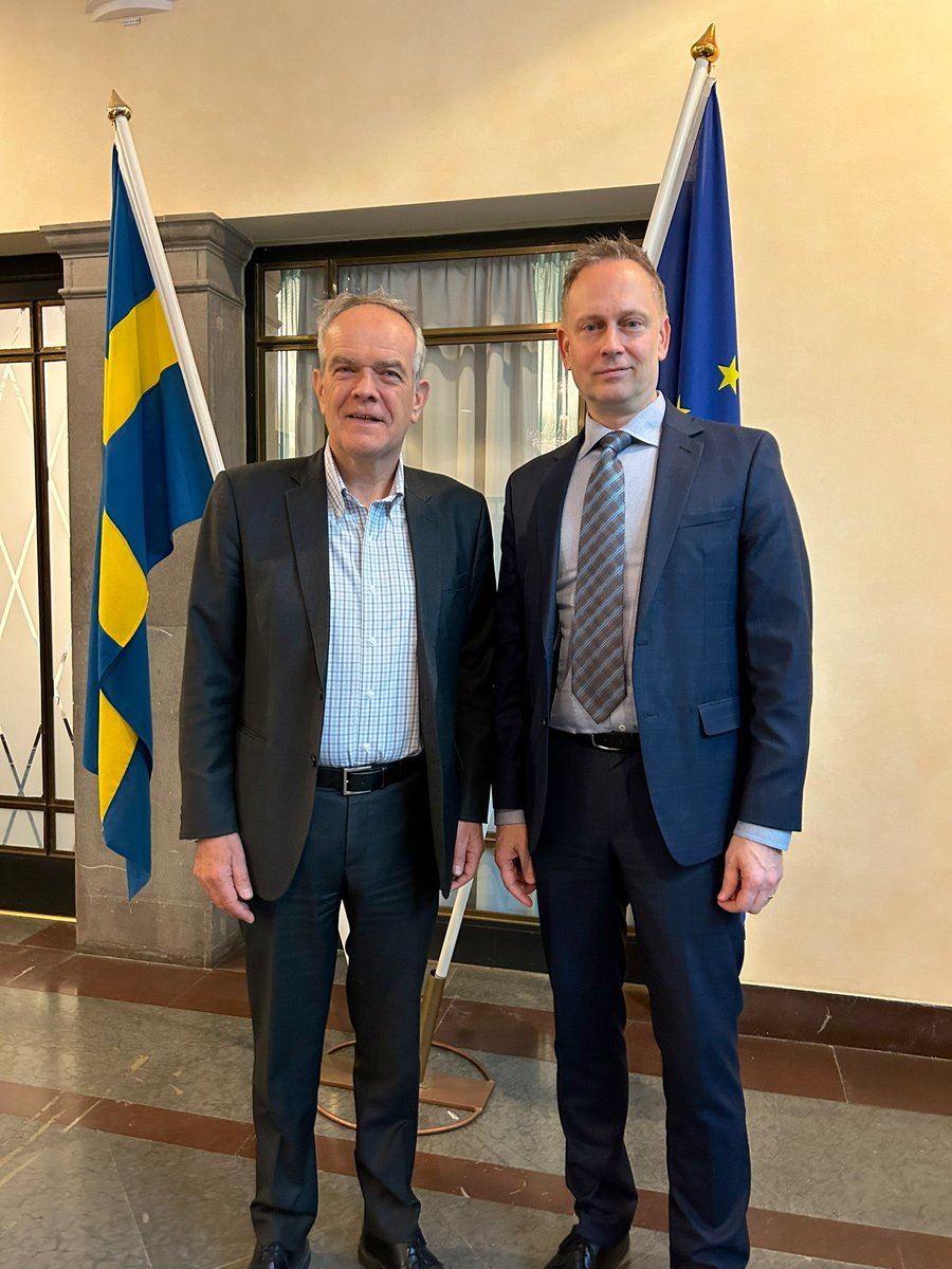 Great discussions today with 🇸🇪 Ministry of Infrastructure State Secretary Johan Davidson on Sweden’s role in global road safety and our upcoming global meeting of heads of national #RoadSafety agencies and #VisionZero conference. 🙏 🇸🇪 for your leading role in this field