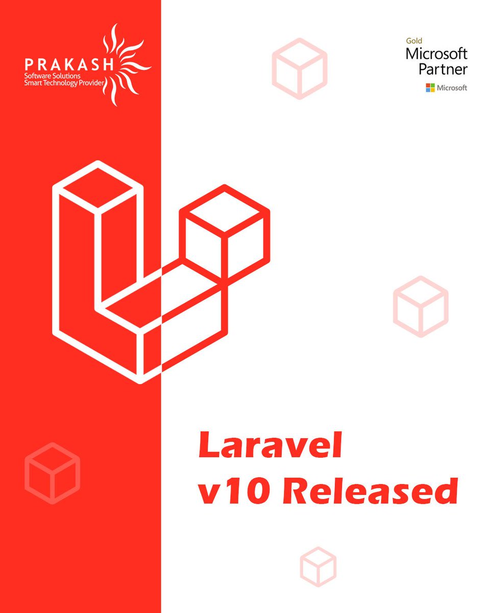 PrakashSoftware's tweet image. Laravel v10 Released
Exciting news for Laravel enthusiasts!
Laravel v10 is now available, featuring automatic event registration, updated Blade components, etc.
Click prakashinfotech.com/technology/web… for professional help.
#laravel #laravel10 #php #webdevelopment #webdev
