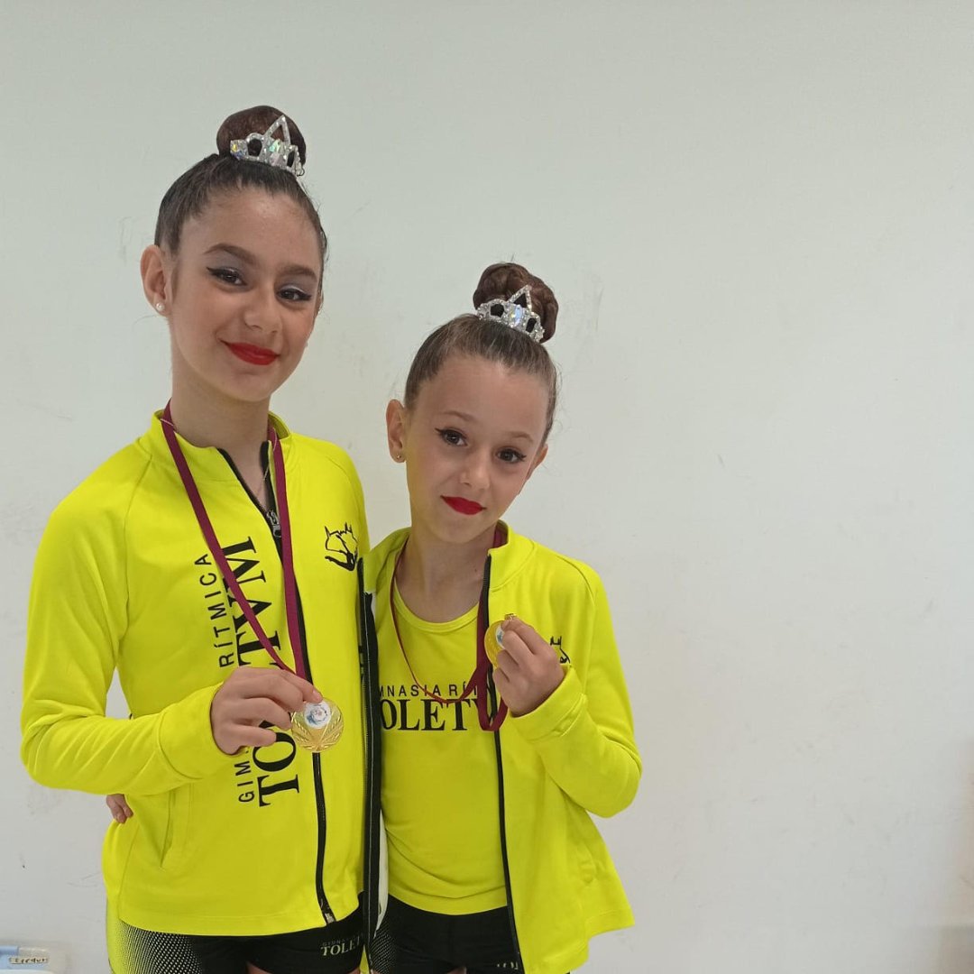 dpastoratoledo's tweet photo. Daniela y Melissa se han alzado con el #pódium 🥇 en la 2ª Fase Provincial de Conjuntos en la categoría #infantil #cuerdas 🤸🏾.
¡Enhorabuena, chicas! https://t.co/geIWRDEx9M
