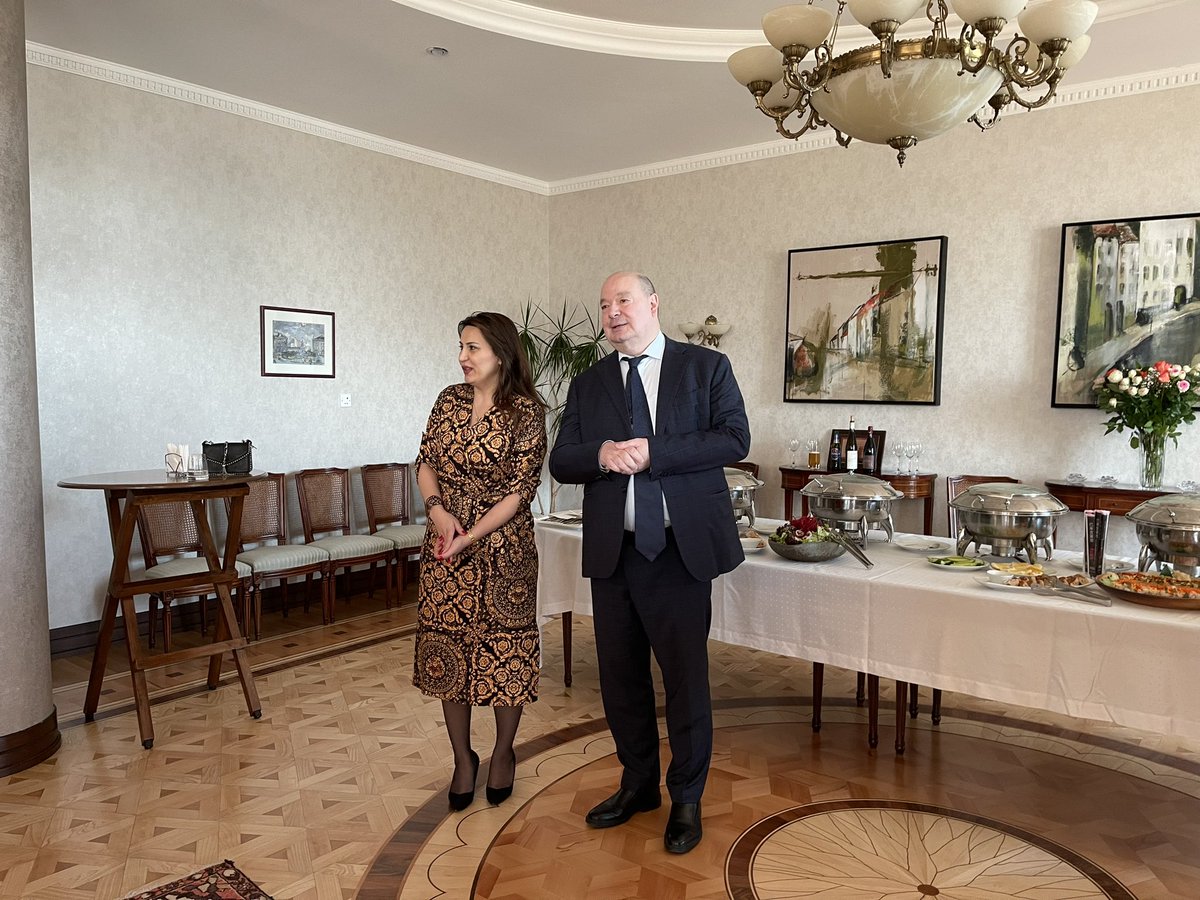 Artscouncilaz's tweet photo. The Embassy of Belgium in 🇦🇿 organized a #concert of the 🇧🇪 ensemble "Laterna Magica". 
It is a recorder duo consisting of Nathalie Houtman &amp; Laura Pok which specializes in the interpretation of 17th and 18th century music. The Ensemble is to present for the 1st time in Baku 1/2 https://t.co/mLc2U1ALLD