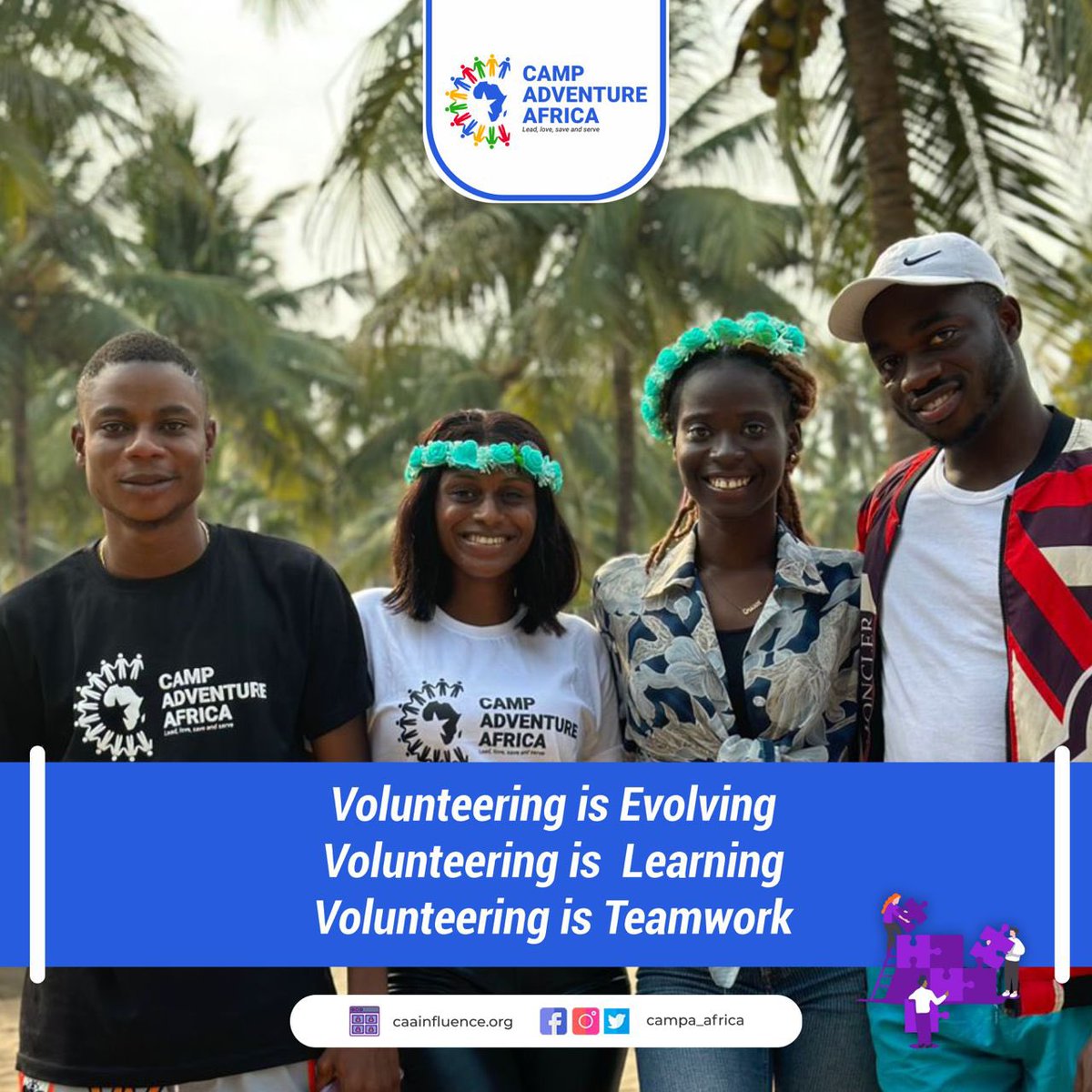 CampA_Africa's tweet photo. Volunteering is fun. Volunteering is Evolving. Volunteering is Learning. Volunteering is Teamwork.
Volunteering has many benefits both personal and cooperate.
Do tell a friend to join us today and be part of our volunteering community.
♥️💡 https://t.co/tkHZmbwKCG