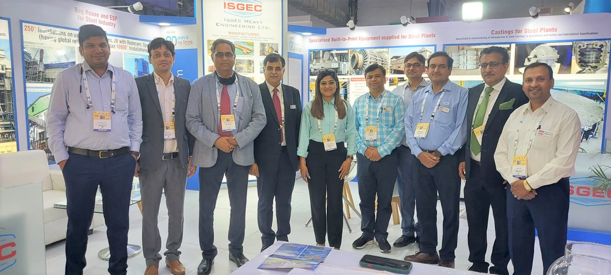 Isgec_engg's tweet image. Here is the glimpse of our day-2 participation at the #IndiaSteel2023.
We are here till tomorrow, 21st April 2023.
Visit us to witness the state of the art solutions contributing to the growth of the Steel industry.

Stall No. : 155A, Hall No. : 2
Venue : @indiasteelexpo 
#Isgec