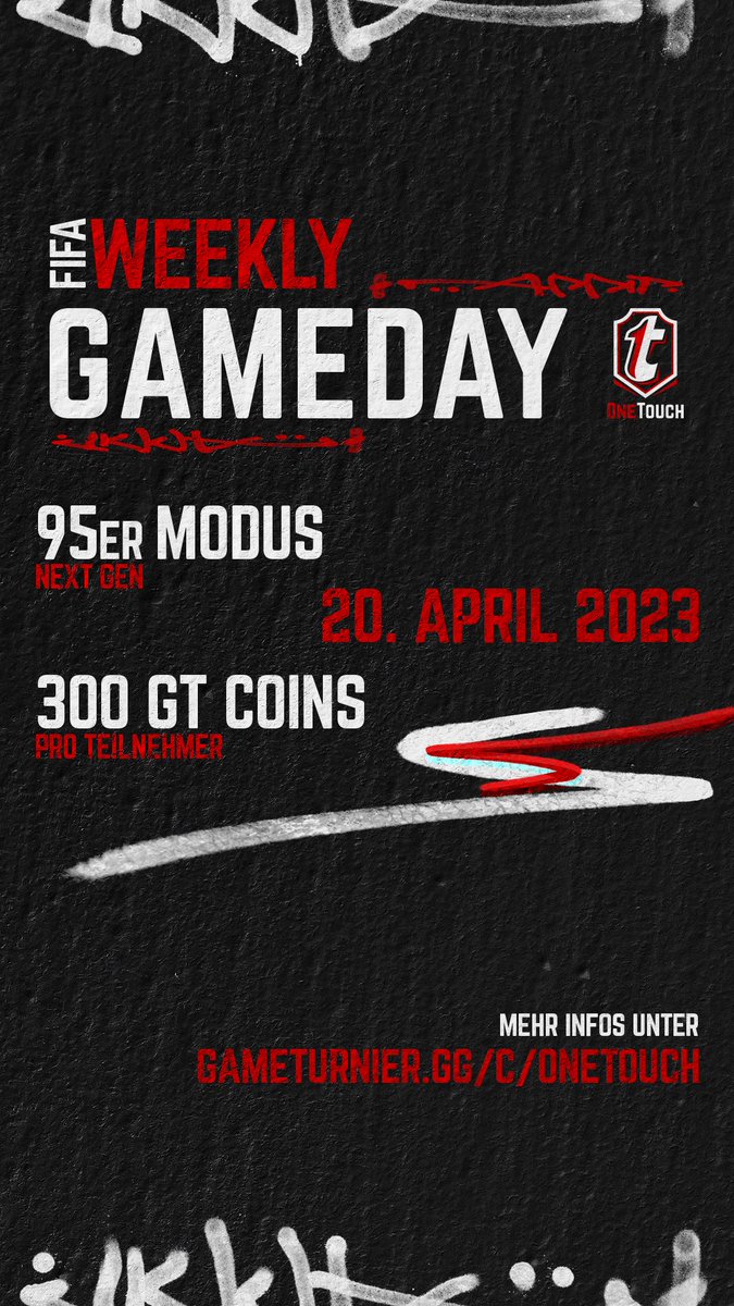 ⚽️🎮 GAMEDAY 🎮⚽️ 

Passend als Vorbereitung auf die Champions League findet heute unser Weekly statt! 🔥🔥 

Anmeldung:

gameturnier.ch/c/onetouch

#esport #onetouch #efussball #gaming #efifa #fifa #fut #championsleague #cl #fut23 #fifa23