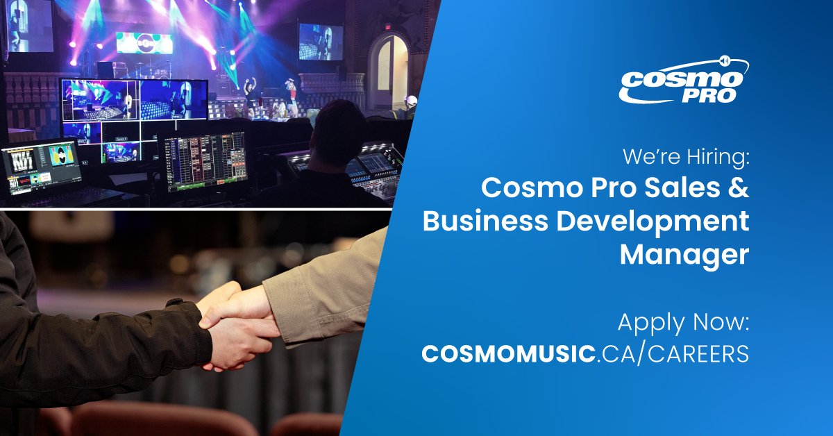 CosmoMusic's tweet image. We&apos;re hiring a Cosmo Pro Sales &amp;amp; Business Manager 🎤📈

Learn More &amp;amp; Apply Today:
bit.ly/cosmo-careers-…

Find Other Career Opportunities
bit.ly/cosmo-music-ca…

#cosmomusic #cosmopro #audio #video #lighting #sales #manager #jobs #hiring