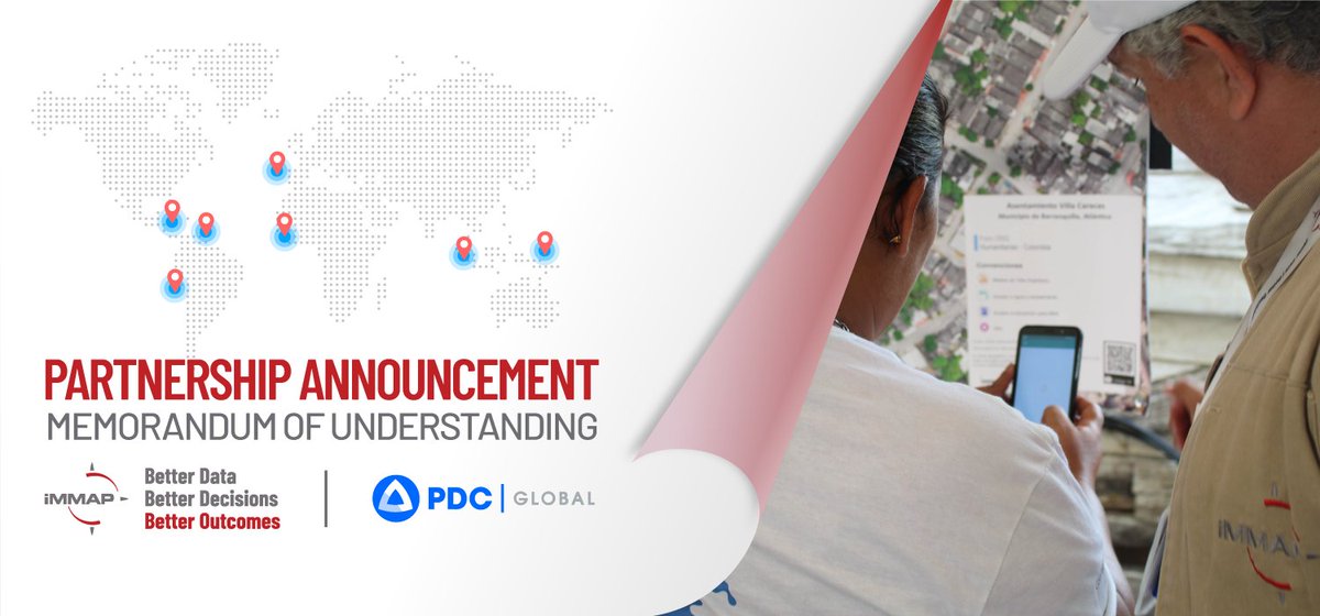 iMMAP_Inc's tweet photo. 🤝 iMMAP is partnering with @PDC_Global a leading center for #disastermanagement, to enhance early warning and #riskinformation in areas relentlessly affected by #climatechange.
Learn more on our first joint project set to kickstart in #Colombia 🇨🇴
👉 https://t.co/crxAnejILN https://t.co/ii9KqDMKFG