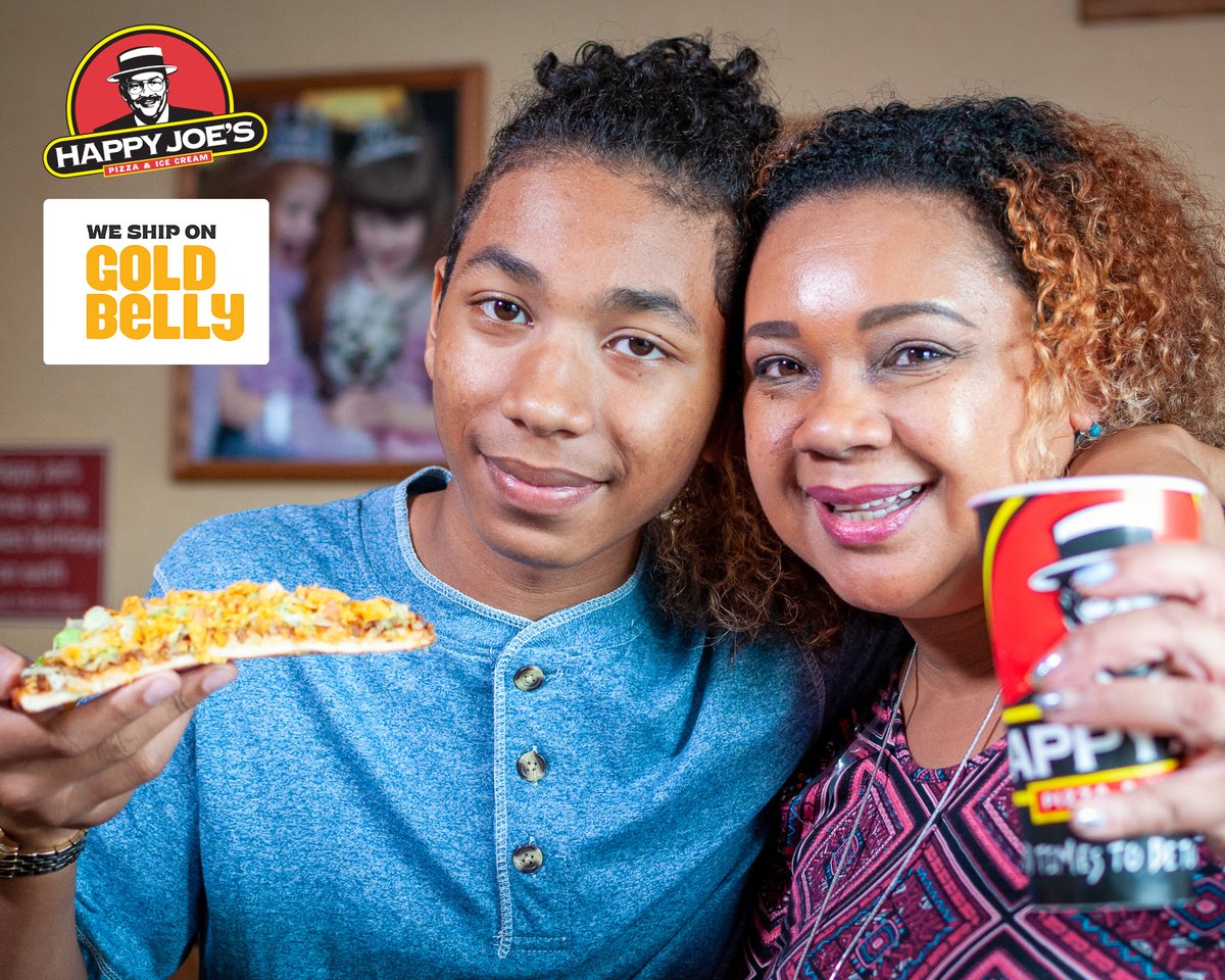 STOP SCROLLING! The mom in your life deserves the BEST, which is why we have you covered this Mother’s Day. GIFT mom our world-famous taco pizza: Happy Joe's Taco Joe pizza. We ship nationwide on @goldbelly! Click the link in our bio to order today.
