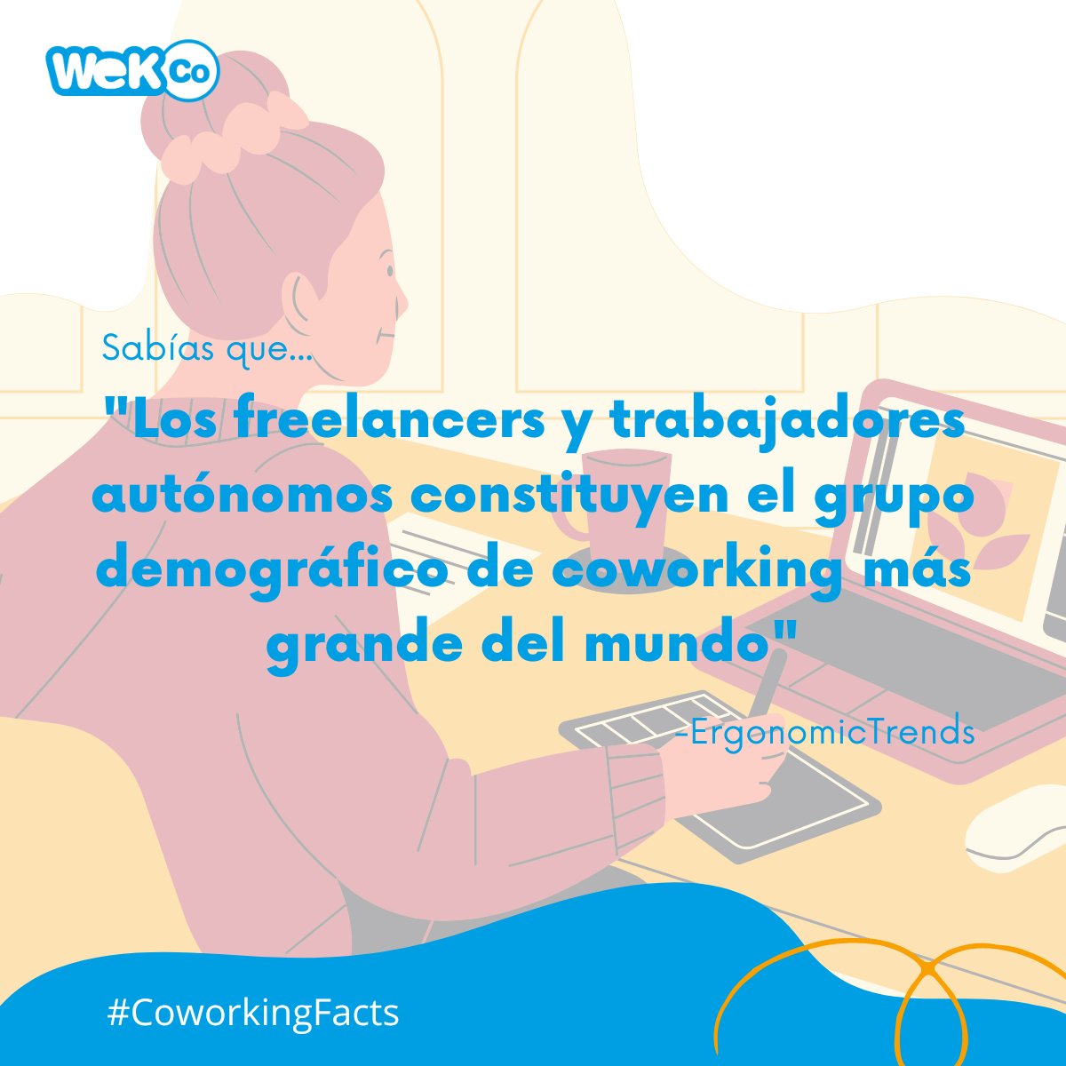WeKCo_es's tweet photo. La industria del #coworking es muy variada. Un gran porcentaje de sus usuarios son #freelancers y #autónomos; pero cada vez son más los #teletrabajadores, #PYMES y grandes #empresas que se suman a este método de trabajo 📈.
#WeKCo #CoworkingFacts #industriacoworking https://t.co/lC1IsTVIEW