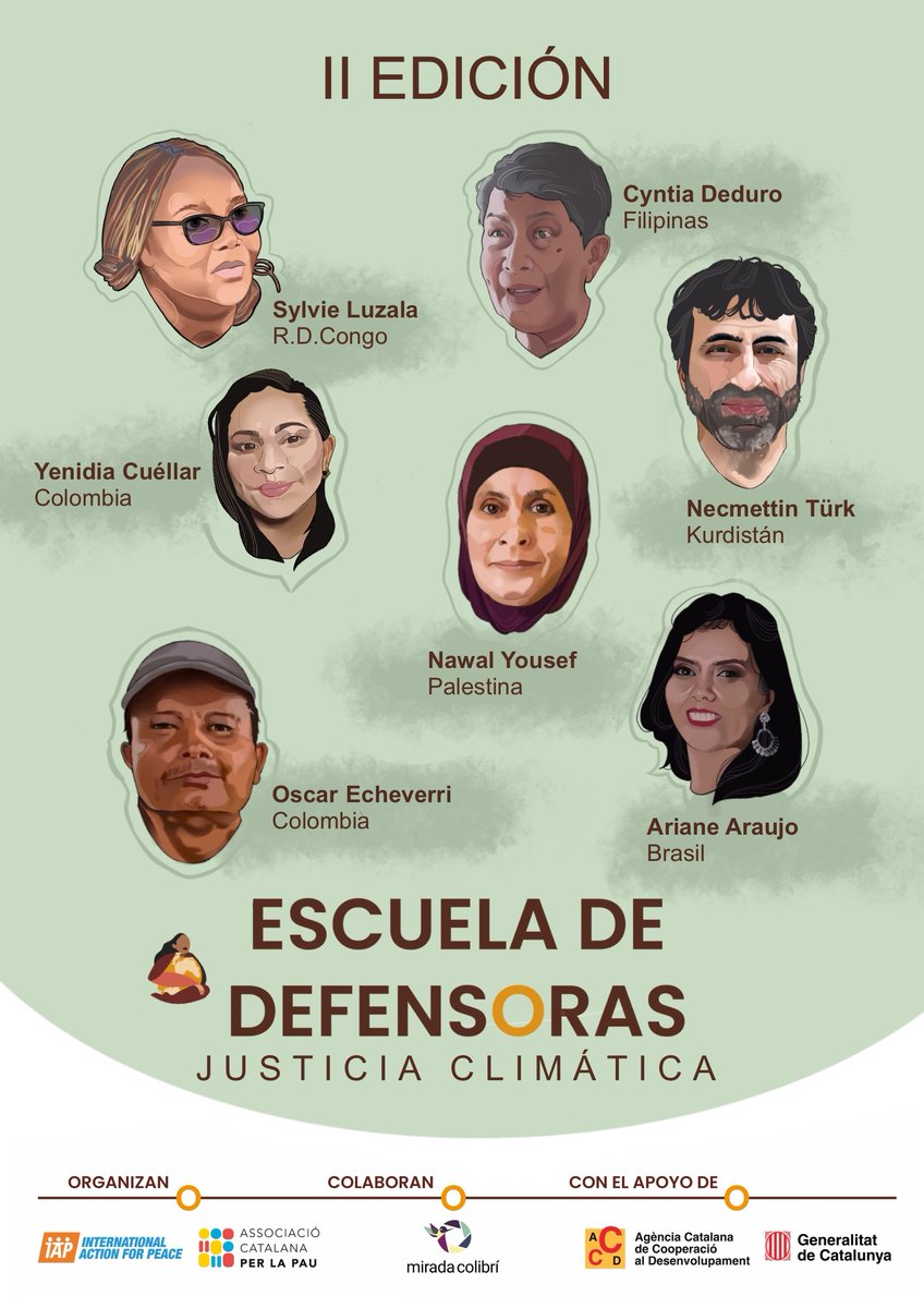 IAP_ActionPeace's tweet photo. 📢 El 26 de abril comienza la II edición de la #EscuelaDefensoras, centrada en justicia climática, defensoras ambientales y derechos a la tierra.
🌍 Un espacio de intercambio entre defensoras y defensores de #Filipinas, #Colombia, #Brasil, #Palestina, #Kurdistán y #RDCongo. https://t.co/a7a5ehdLVC