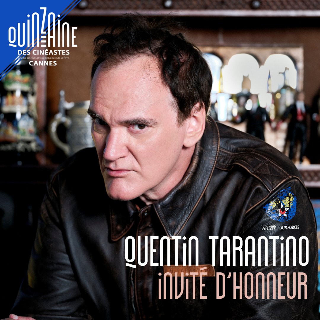 Quinzaine's tweet photo. 💥 QUINZAINE 2023 : RENCONTRE AVEC QUENTIN TARANTINO 💥

Ce cinéphile hors pair et généreux est chez lui à la Quinzaine. Il sera notre invité cette année pour présenter un film surprise et discuter autour de sa contre histoire du cinéma.

https://t.co/RdxzD9r5wI https://t.co/CTXEFDwsxj
