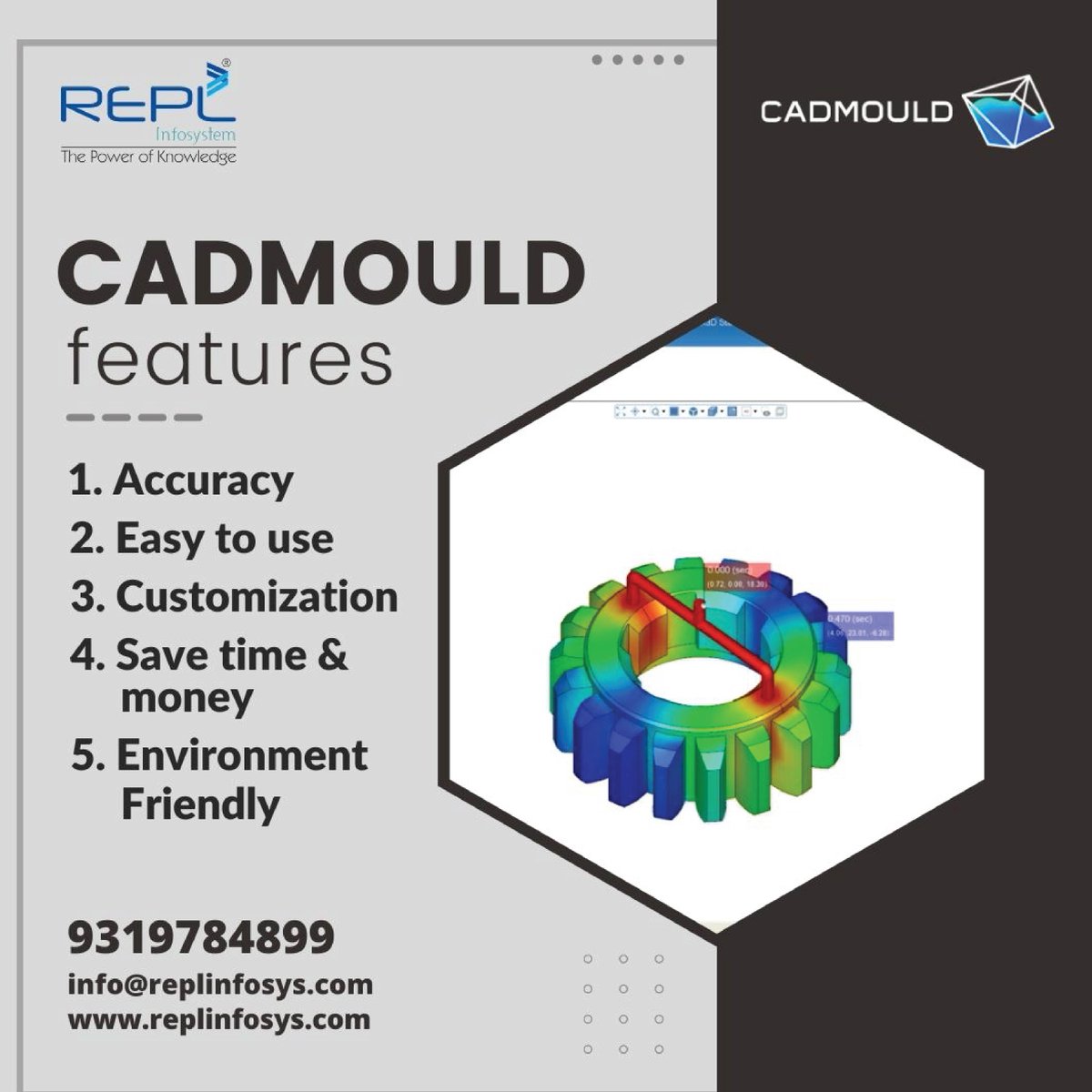 RIPL_Noida's tweet photo. Transform your product development with CADMOULD - design with accuracy, ease, flexibility and sustainability to save time, reduce waste, and enhance quality. For more information visit at https://t.co/ri24k6LaJW
#Simcon #simulation #simulations #moulding #RIPL https://t.co/t65Mm0480Z