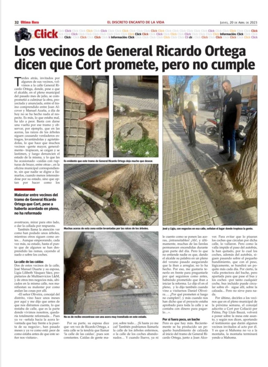 pepbauza's tweet photo. Que cierta la noticia, casi un año de la aprobación en Pleno de una rectificación de la trampa de reforma de la calle, que NO fue tal. Los vecinos indignados y la obra sin iniciarse. Sigan prometiendo. #Palmacomoencasa https://t.co/0Jc4qNMIg8