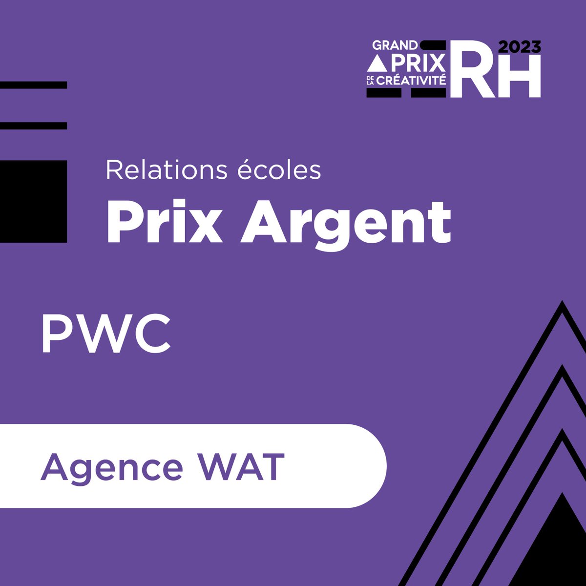 Le prix argent 🥈 de la catégorie Relations écoles est attribué à <a href="/PwC_France/">PwC France</a> et l’agence <a href="/agencewat/">Agence WAT</a> pour le projet : PwC Sport Challenge

Félicitations pour ce prix 🏆

#CréaRH #Révélation #GPCRH2023 #ACCE