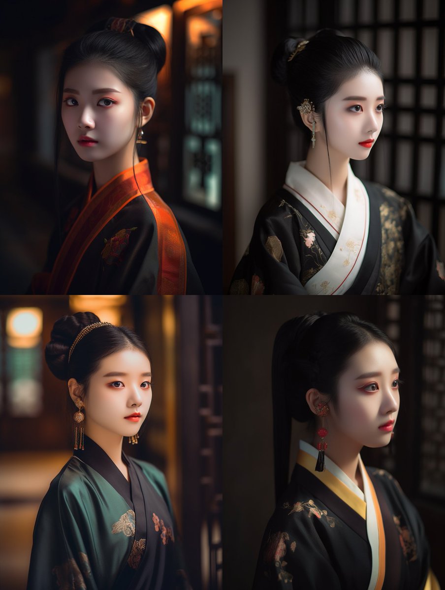 Chinese girls Ai artwork

Prompt: A 18 year old girl with Chinese traditional Tang dynasty wear, black wear,natural lighting, black hair,black eyes,DOF,8k,best quantity, --ar 3:4 --q 2--V 5

#ChineseGirls #girlslove #models #design #Alart #MidjourneyAl #digitalarts #art #drawing