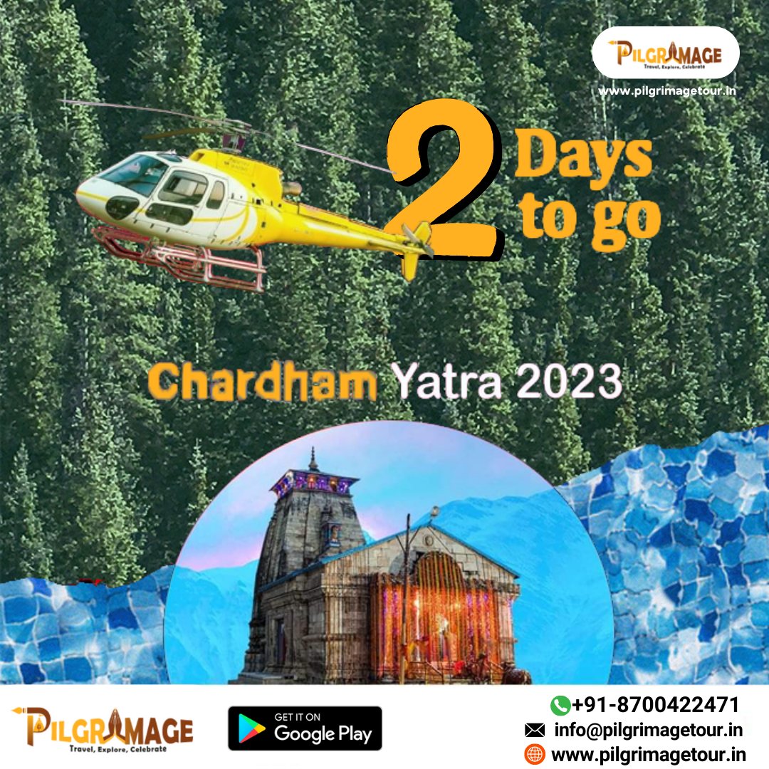 Book your Chardham Yatra Now!
Only 2 Days to go until Chardham Yatra 2023!

#faithfuljourney #chardhamyatra2023 #chardhamyatra #pilgrimagetourism #pilgrimage #yatrabyhelicopter #helicopteryatra #travel #journey #faith