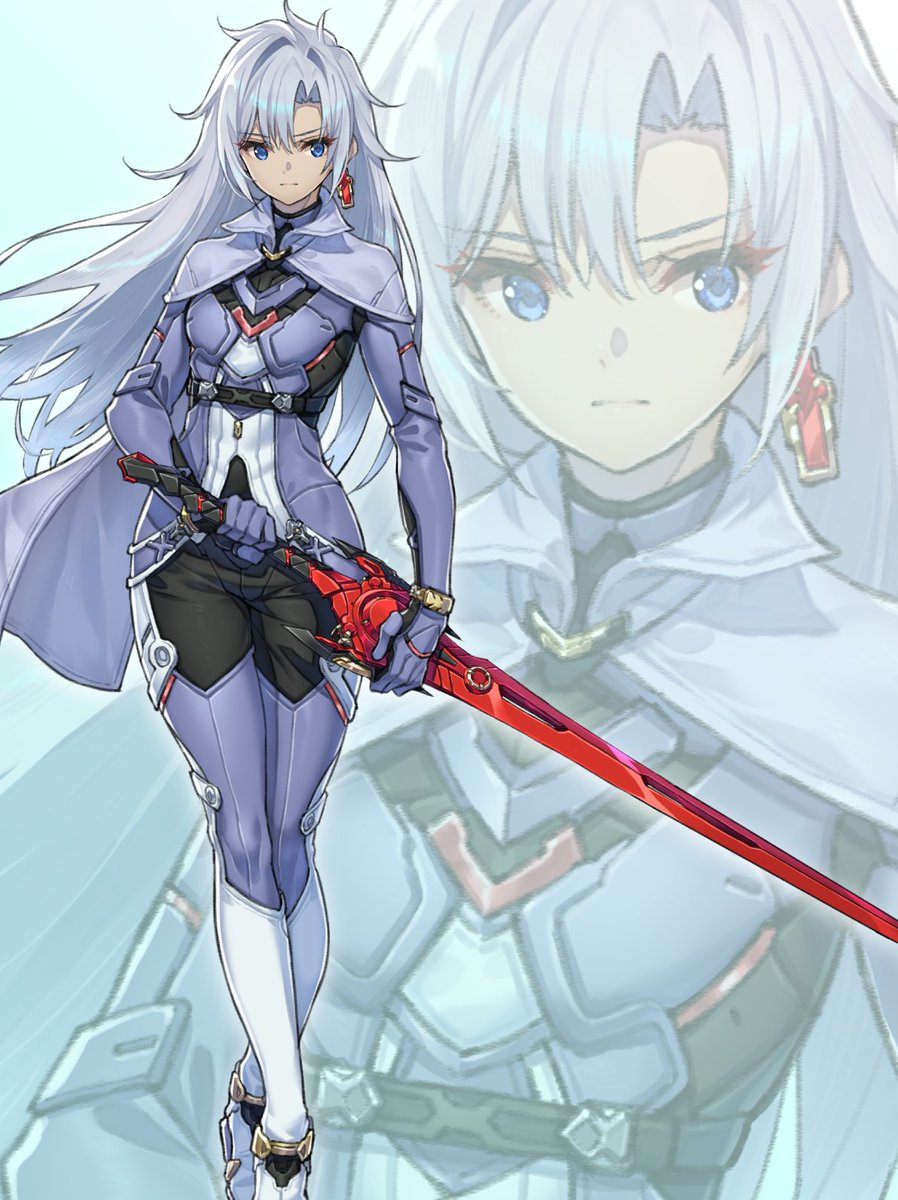 Wielding a thin red sword, A travels together with Matthew. A is the type to make calm, calculated decisions, making for a good partner for Matthew, who tends not to think his actions through. #XenobladeChronicles3