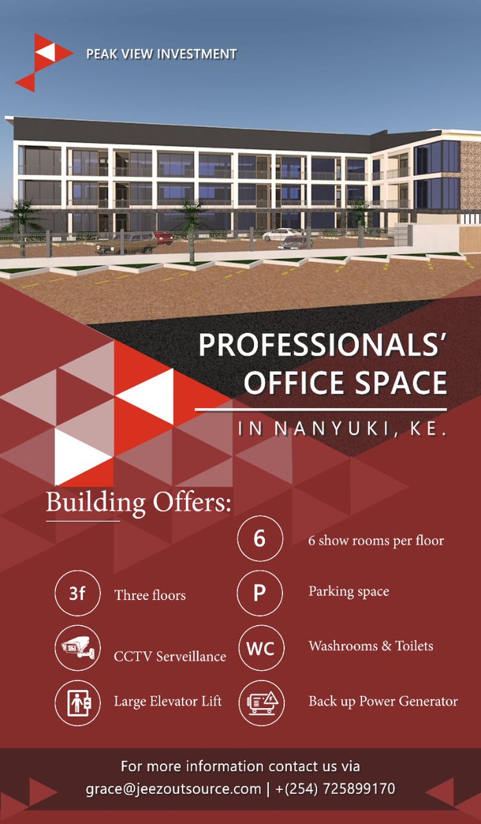 uhproperties_ke's tweet photo. Are you looking to expand to the Nanyuki Market
🔸We have 5000sqft of comm. Space right in the CBD along the highway
🔸Ideal for a hospital, a restaurant, a bank or sacco .etc
🔸The mall hosts other businesses such as the Chicken, pizza &amp; creamy inn, City walk, etc
☑️0741770767 https://t.co/xdR4mQ9vwO