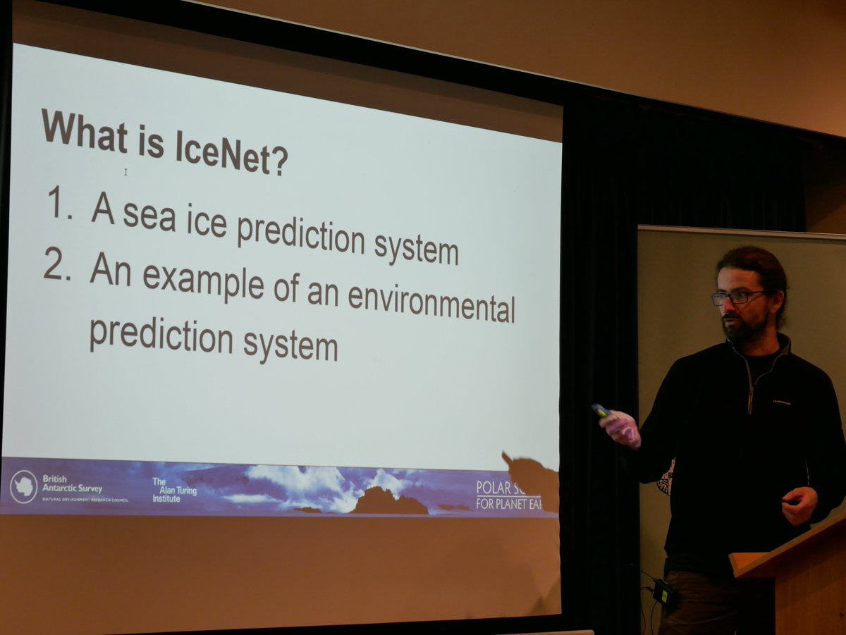 Cambridge_ICCS's tweet photo. Day 2 of #CI2023 is now under way! Yesterday was filled with many informative talks, including a fantastic keynote by @shakir_za on 'Generative Models for Climate Informatics'.

Looking forward to the keynote by @laurezanna this afternoon!

@MalaVirdee @JimCircadian @icenet_ai https://t.co/e6ZrOZDmWf