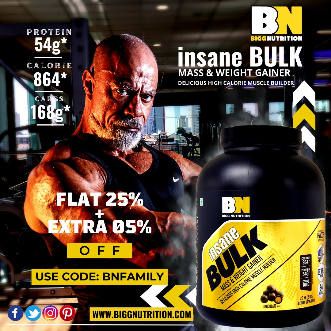 bigg_nutrition's tweet photo. Bigg Nutrition Insane BULK Mass & Weight Gainer
Delicious High-Calorie Muscle Builder
● 864* Calories
● 54g* Protein
● 168g* Carbs
Bigg Nutrition That's #ResultsMatter
📞+91 92122 06676
https://t.co/wNZxoFRNae
#BiggNutrition #insane #insanebulk #bulkpowder #weightgainer https://t.co/PiOjdMuUMs