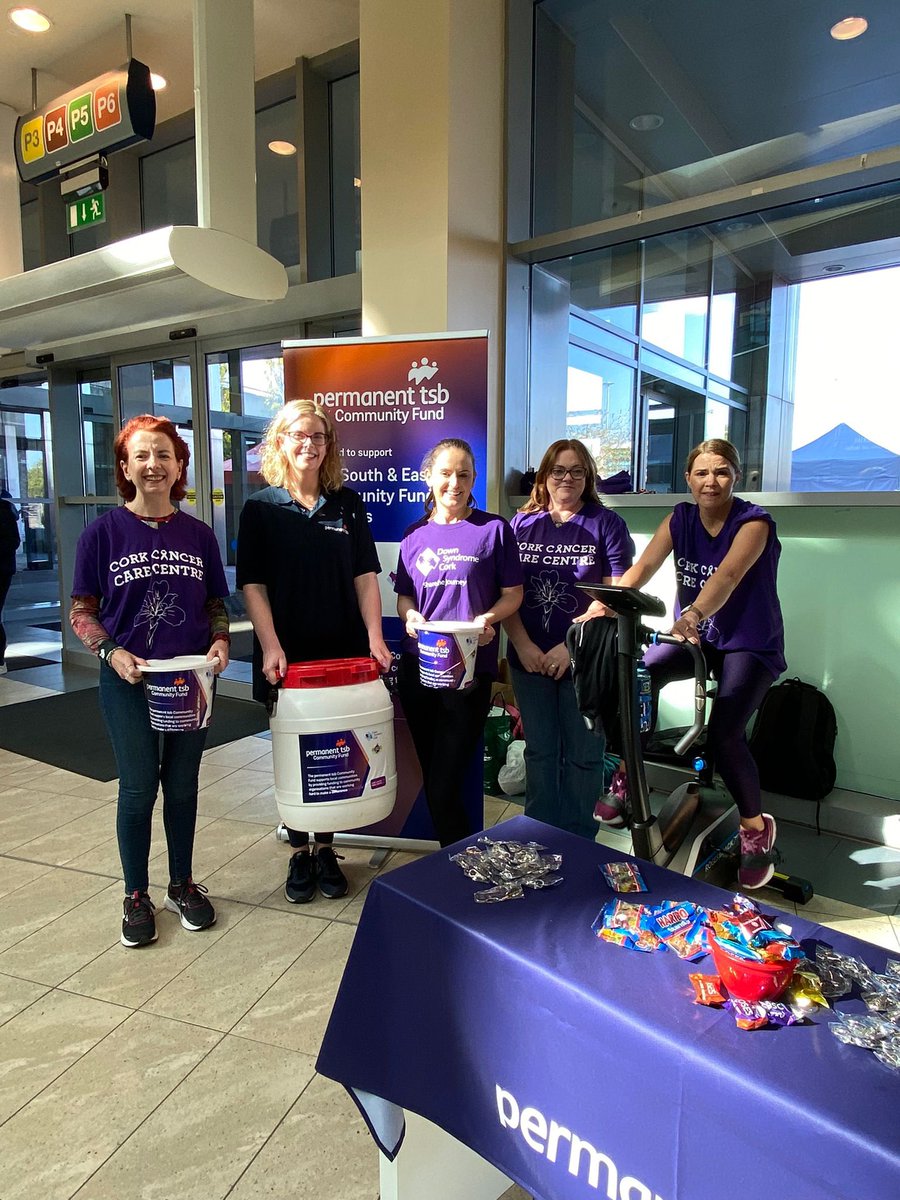 FastasITcan's tweet photo. It’s a beautiful morning in @mahonpointsc for our Charity Spinning session in aid of @permanenttsb Charity partners @corkcancercare &amp; @DSCork Call in &amp; show your support https://t.co/W7VQkARccH
