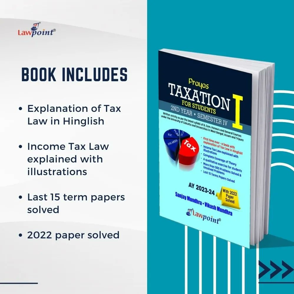 Lawpoint_Kol's tweet photo. Get your hands on the best Bcom Taxation 1 book for your 4th semester here and take the first step towards success. 

Buy now and give yourself the edge you need to excel in your exams!

#lawpointkolkata #studymaterial #BComHons #collegeeducation #bcomstudent #studytips #taxation https://t.co/TEwhMuns1E