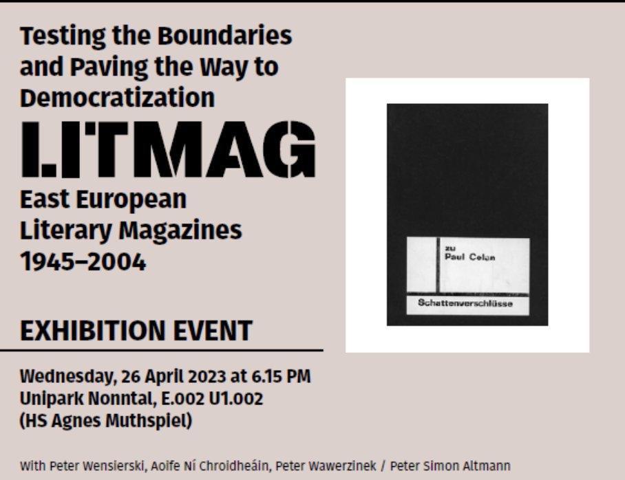 Super excited to be speaking about my research next week in Salzburg 🇦🇹📚 and very much looking forward to meeting the dynamic scholars behind the LITMAG Project 👏