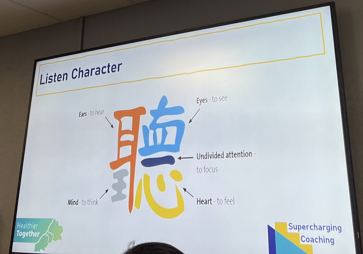Chinese listen character.. wonderful opening session at todays coaching event <a href="/BNSSG_ICB/">NHS Bristol, N Somerset & S Gloucestershire ICB</a> #supercoaching
