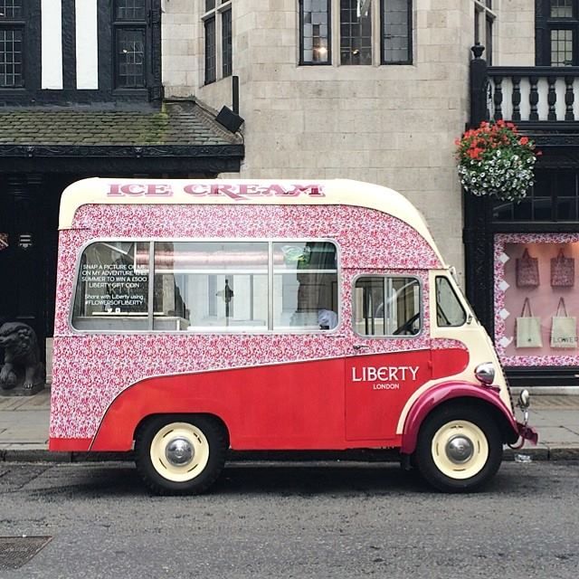 Mobile advertising at its finest – The @libertylondon ice cream van. Used to promote Soho department store, Liberty London’s new kitchenware, food and gifts collection: Flowers of London. 

#tbt #throwbackthursday
