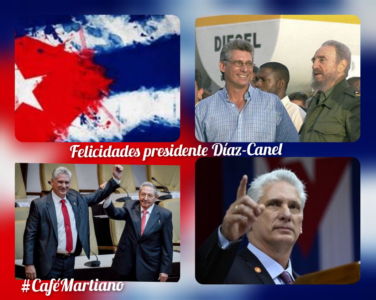 Buenos días 🇨🇺 #CaféMartiano 
De júbilo y CONTINUIDAD

✍️«las palabras pomposas son innecesarias para hablar de los hombres sublimes».

¡Felicidades querido presidente <a href="/DiazCanelB/">Miguel Díaz-Canel Bermúdez</a>!
#Cuba le abraza en su cumpleaños.⚘️
🤝Gracias por su hacer sin descanso, de #Cuba un mejor país.