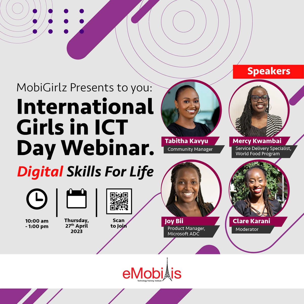 Attention Ladies in STEM & Tech enthusiasts📢
@MobiGirlz is hosting an epic webinar to celebrate #InternationalGirlsinICTDay on 27th April! Hear from an incredible lineup of speakers sharing their experience, challenges & tools.

Sign up now at bit.ly/3KABWRU
#GirlsInICT
