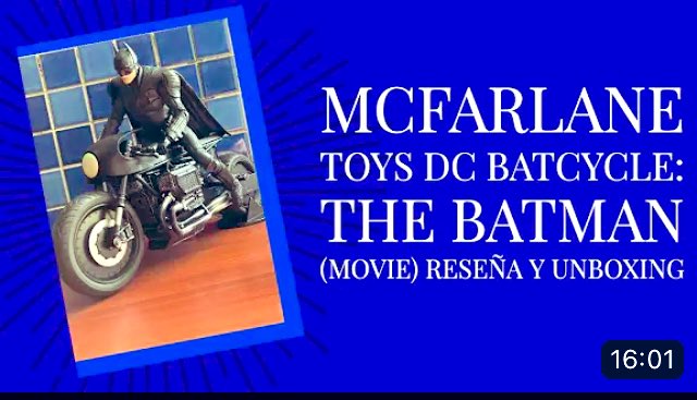 comicsaquiyaho1's tweet image. Feliz jueves a todos y todas, hoy traemos una mirada a al McFarlane Toys Dc Multiverse: Batcycle de Batman The Movie.
Ojalá les guste
#Batman #themovie #batcycle #batimoto #McfarlaneToys youtu.be/tI3pojWYLpQ