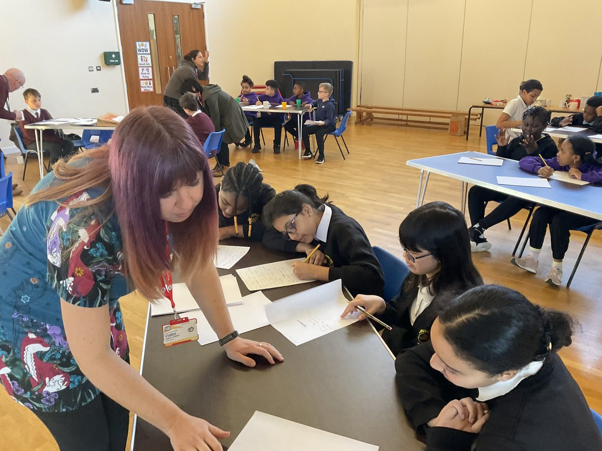 southfieldsweb's tweet photo. We are really excited to welcome Coventry's Poet Laureate - Emilie Lauren Jones - to school today to work with our Young Ambassadors on 'Peace Poetry'. Some great work is being produced! https://t.co/tIMZf3KbbV