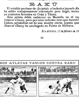 Curioso el nuevo libro de <a href="/c_chesus/">Chesus Calvo</a> hablando de Raku, personaje que ya nosotros abordamos en nuestro libro "Memoria de la lucha libre en España 1907-1936"