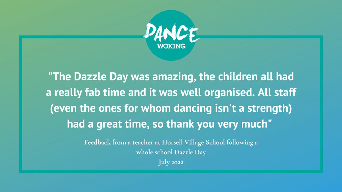 Dazzle Days are an incredible enrichment activity for your school. Take a look at some feedback from a school we visited last year. Contact us to discuss your schools' requirements &amp; to book your bespoke day #schools #extracurricular #dance #dancewoking