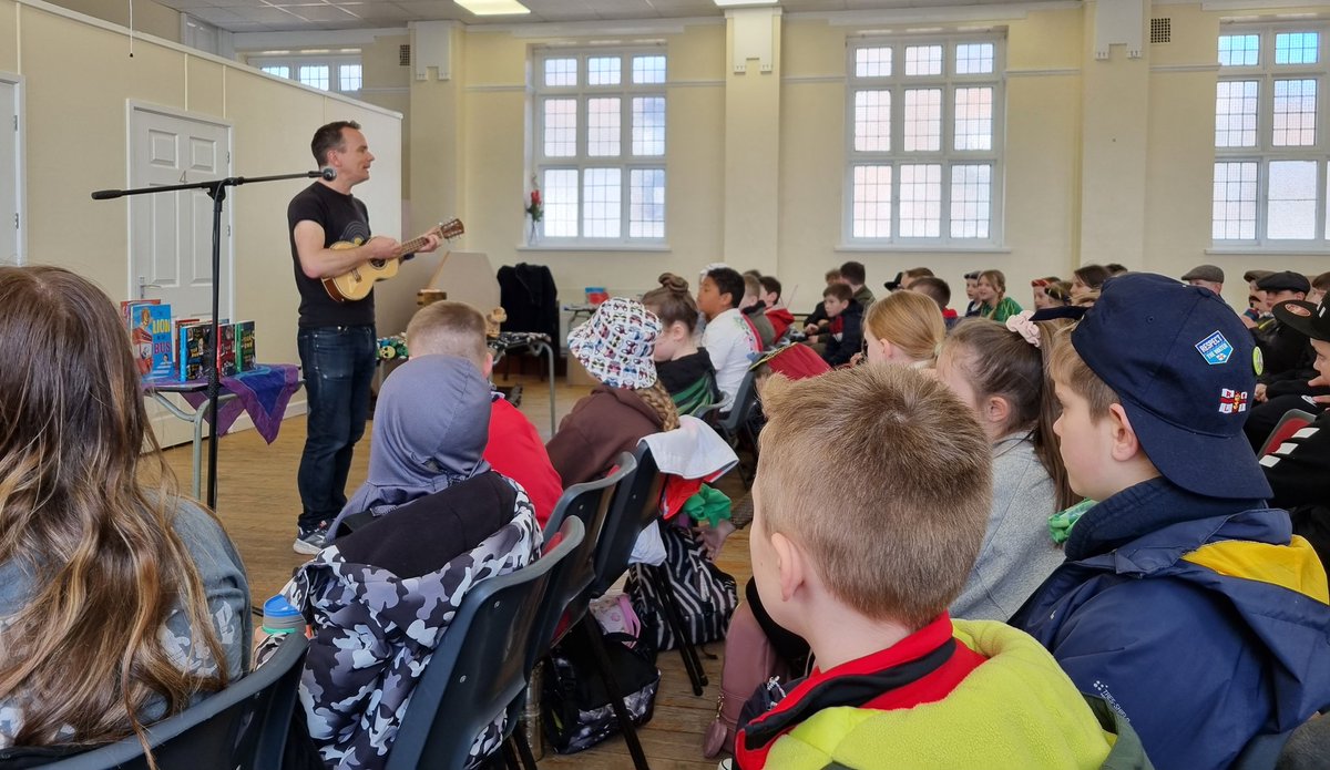 caedrawprimary's tweet photo. Great first session in the @SteveGeorge100 literary festival with @jonesgarethp π We thoroughly enjoyed! #year4@caedraw #year4massive #year5@caedraw https://t.co/mPtGOzd919