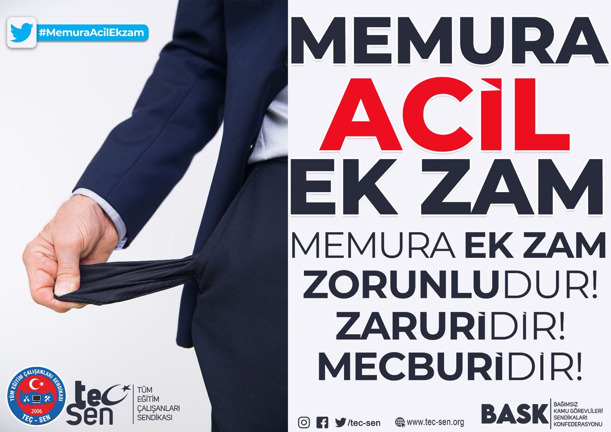 alimguldiken's tweet photo. Şaka gibi. Enflasyon memuru ezdi geçti, fiyatlar 3 katı arttı, kira fatura uçuşa geçti kıllarını kıpırdatmadılar.

Meclis kapandı, yetkili sendika başkanı sayın @_aliyalcin_  daha yeni çalışma bakanı @vedatbilgn'i ziyarete gidip memura seyyanen zam istemiş. Zahmet buyurmuşlar.

Bakın #BuSeçimÇokÖnemli. Kamu çalışanlarının sesi duyulmalı. Küskün memurlar ile barışma yolları aranmalıdır.

Memur-sen tarafından devlete küstürülen bağımsız kamu  sendikalarının haklı talepleri dikkate alınmalıdır.

Kamu çalışanlarının özlük hakları iyileştirilmeli, çocuk, aile ve giyim yardımı gibi sosyal haklar iyileştirilmelidir.

#KamuMuhendisleri'nin sesleri duyulmalı #YardımcıHizmetlerSınıfı kaldırılmalıdır.

#3600ekgösterge 1. dereceye gelen tüm kamu çalışanlarına verilmeli, #memuröğretmenler sınıfları ile buluşturulmalıdır.

Sözleşmeden kadroya geçen öğretmenlerimize ve çalışanlara #EşDurumuTayini ataması acilen yapılmalı aile bütünlüğü korunmalıdır.

Emekliye, işçiye ve öğrenciye verilen #bayramikramiyesi memurlara da verilmeli çalışanlar arasında yapılan ayrım giderilmelidir.

Enflasyon ve TÜİK verilerine bağlı artışlar 6 aylık değil aylık eşel ödeme şeklinde yapılmalı memurun maaşının erimesinin önüne geçilmelidir.

Sayın cumhurbaşkanımız @RTErdogan kamu çalışanlarının sorunlarını yakından takip ettiğini biliyoruz. Biliyoruz ki
#MemuraZamEvlereBayram müjdesi verecektir.
#MemuraEkZam 
#MemuraEkZam