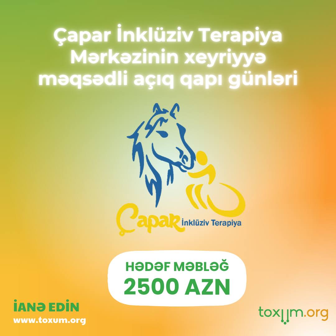 ToxumOrg's tweet photo. Çapar İnklüziv Terapiya Mərkəzinin dəstəyinizə ehtiyacı var✊🏻

Layihənin məqsədi əlilliyi olan şəxslərin sosial rifahının yaxşılaşdırılmasıdır🤝🏻

Ətraflı məlumat şərhlərdə⬇️ https://t.co/uYuEz9Fm2x