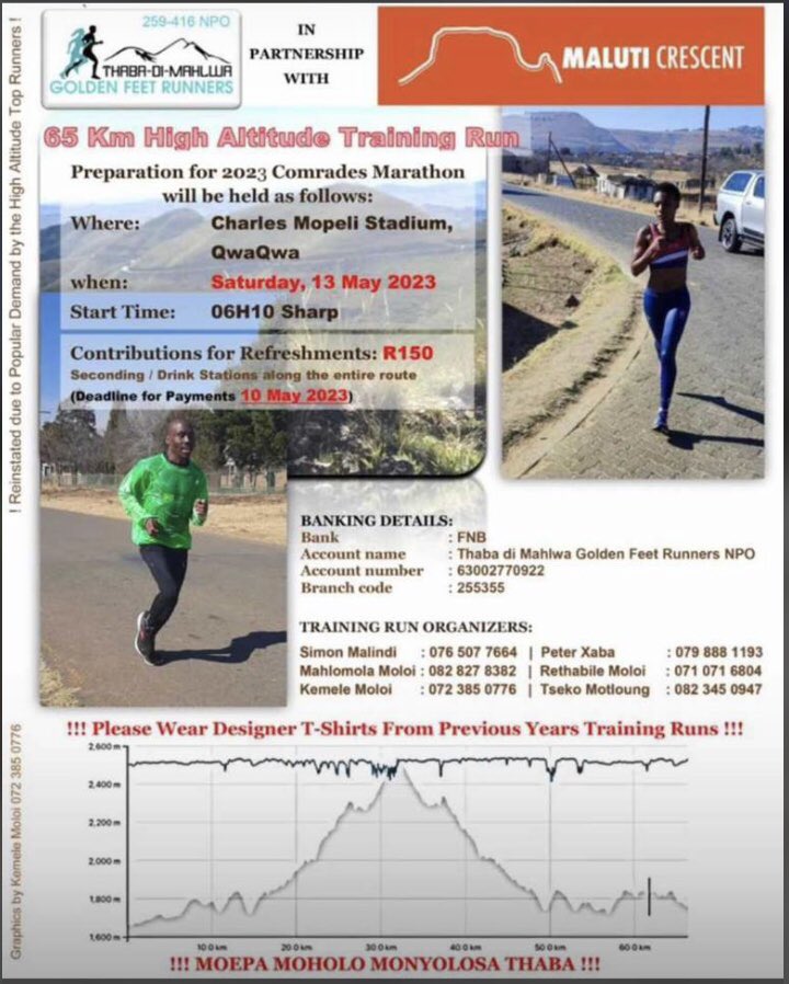 RunnersSense's tweet photo. Prepare for your Comrades koQwaqwa https://t.co/o6yam9R8j8