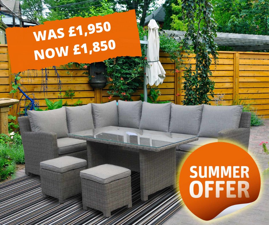 BarBeQuick's tweet photo. Are you looking for some new outdoor furniture to prepare your garden for a summer of fun? Our Rattan Corner Set is now only £1,850, down from £1,950. A saving of £100! Plus, it’s free delivery. Shop it here - https://t.co/BntVmaPtz7
#gardenready #barbecueready #barbequick https://t.co/DxvqdxF2W0