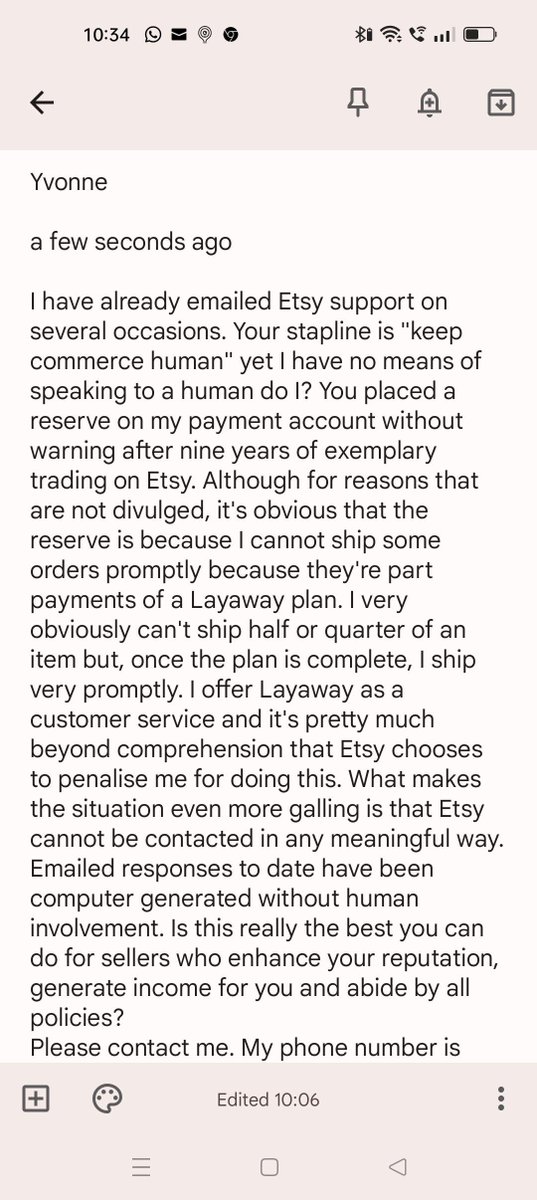 ItsTrueVintage's tweet photo. @ETSY Since there seems to be zero means of communicating with you - this is my issue. Please address it. https://t.co/dndLVF2S6l