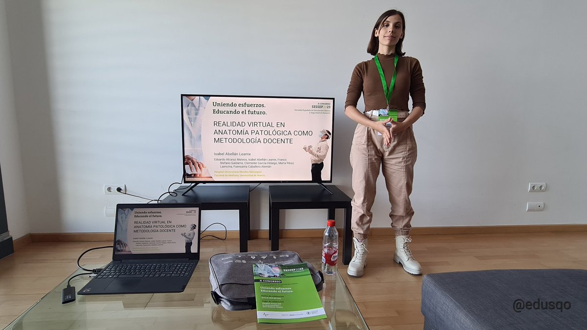 edusqo's tweet image. Entrenando antes de la primera participación de Isa Abellán Leante @isabeleante01 de @UMU.
¡Comenzamos #SESSEP23, X Congreso de la Sociedad Española de Simulación Clínica y Seguridad del Paciente @Sessep_Esp, en Valencia! #PatientSafety #SegPac #MedEd #SBME