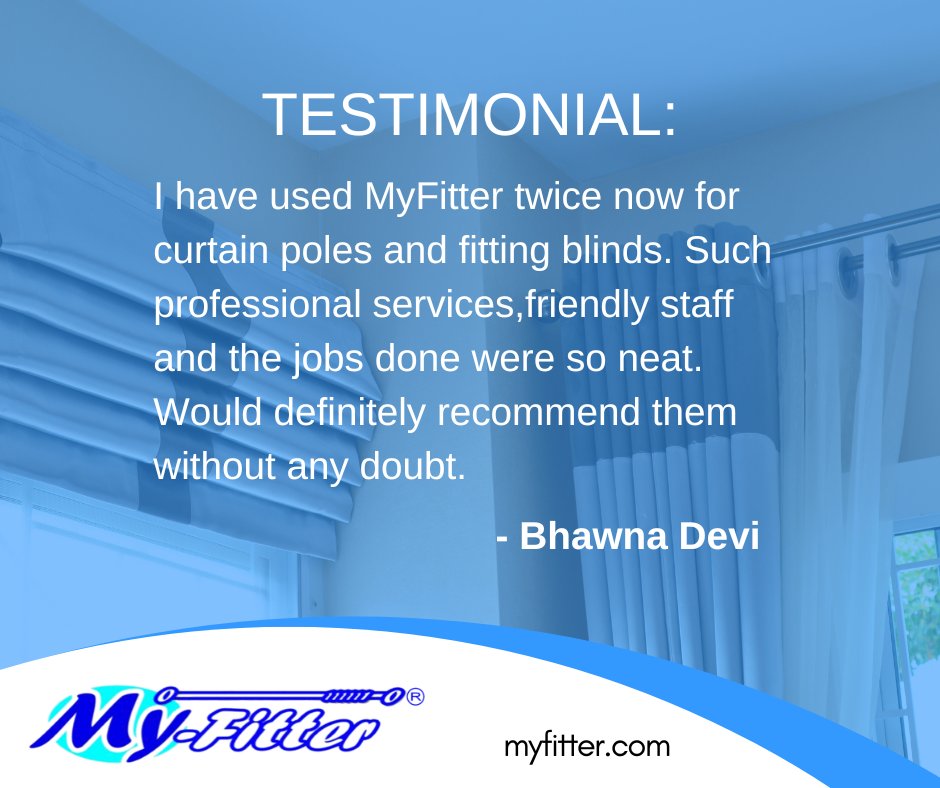 MyFitter's tweet photo. Our fitting service offers fast and efficient installation of curtains and blinds to help you achieve your desired look hassle-free.  Contact us today to find your perfect curtains or blinds!
👉 https://t.co/plbxs4ARRQ 
#curtains #blinds #installation #myfitter #measure https://t.co/YP0EPCIQco