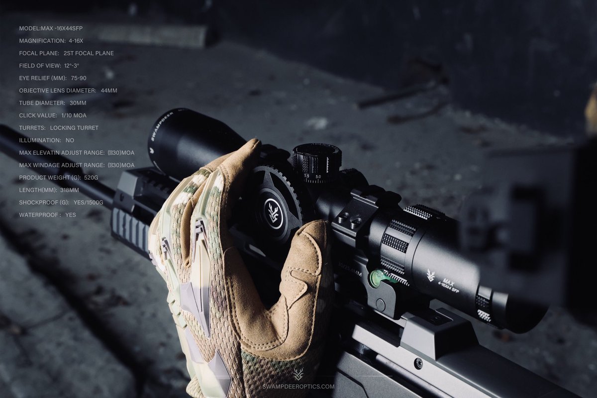 SwampdeerZ's tweet photo. SWAMP DEER MAX 4-16x44SFP AI

2023 Spring New Product Launch
Surprise price! Welcome to inquire!

#Optics 
#Riflescope
#hunting
#swampdeeroptics
#riflescopes
#huntingrifle
#sniper
#optics
#fxairguns
#fximpact
#airgunhunting
#fxmavericksniper
#collimators
#airsoft https://t.co/o4hnnCYBXw