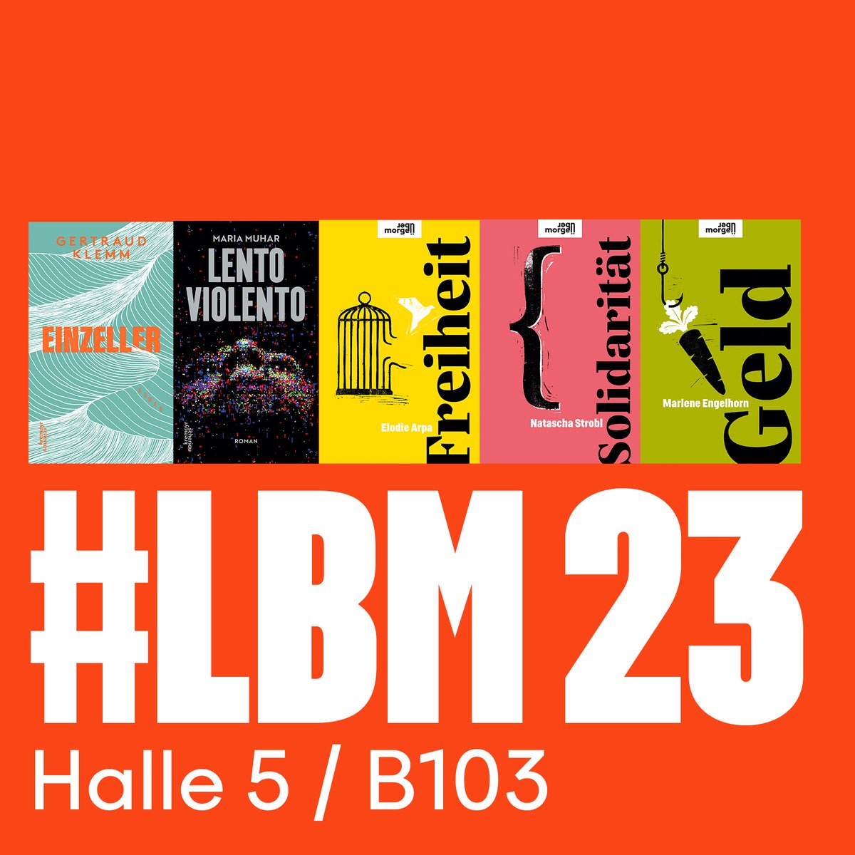 In einer Woche beginnt die <a href="/buchmesse/">Leipziger Buchmesse</a> und Österreich ist <a href="/gastland_lbm23/">Gastland Leipzig 23</a> ! Besucht unseren Stand B103 in Halle 5 und/oder die Veranstaltungen von Gertraud Klemm, Maria Muhar, Elodie Arpa, Natascha Strobl und Marlene Engelhorn!