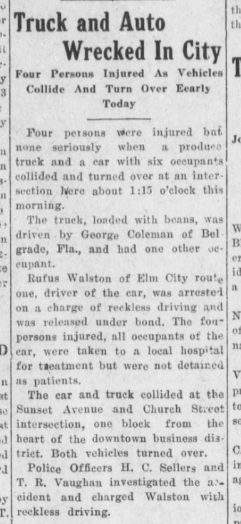 ARE CARS OF YESTERDAY SAFER THAN CARS OF TODAY? 🤔

ROCKY MOUNT HERALD NOVEMBER 13, 1938!😮

So much debate on this question that I had to finally give my input, and at the same time show a little history from Rocky Mount, NC!