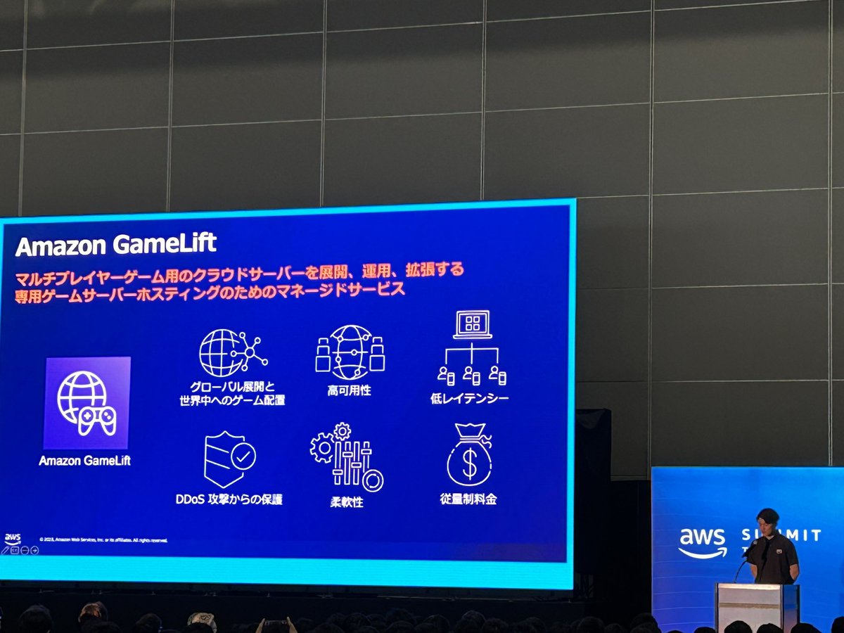 nkmasuda's tweet image. #AWSSummit 第1日目、ご来場ありがとうございました！
#AWSforGames 関連セッション4点です！
#AWSゲーム #ゲーム開発