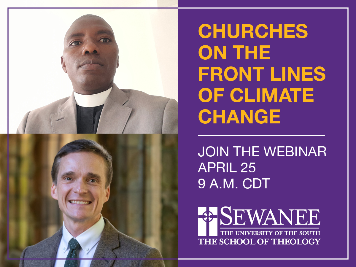 Join Professor Andrew Thompson and the Rev. Simion Kinono, T’21, who serves in the Anglican Diocese of Buye in Burundi, to learn about the effects of climate change and how churches can make a difference. #creationcare

theology.sewanee.edu/events/churche…