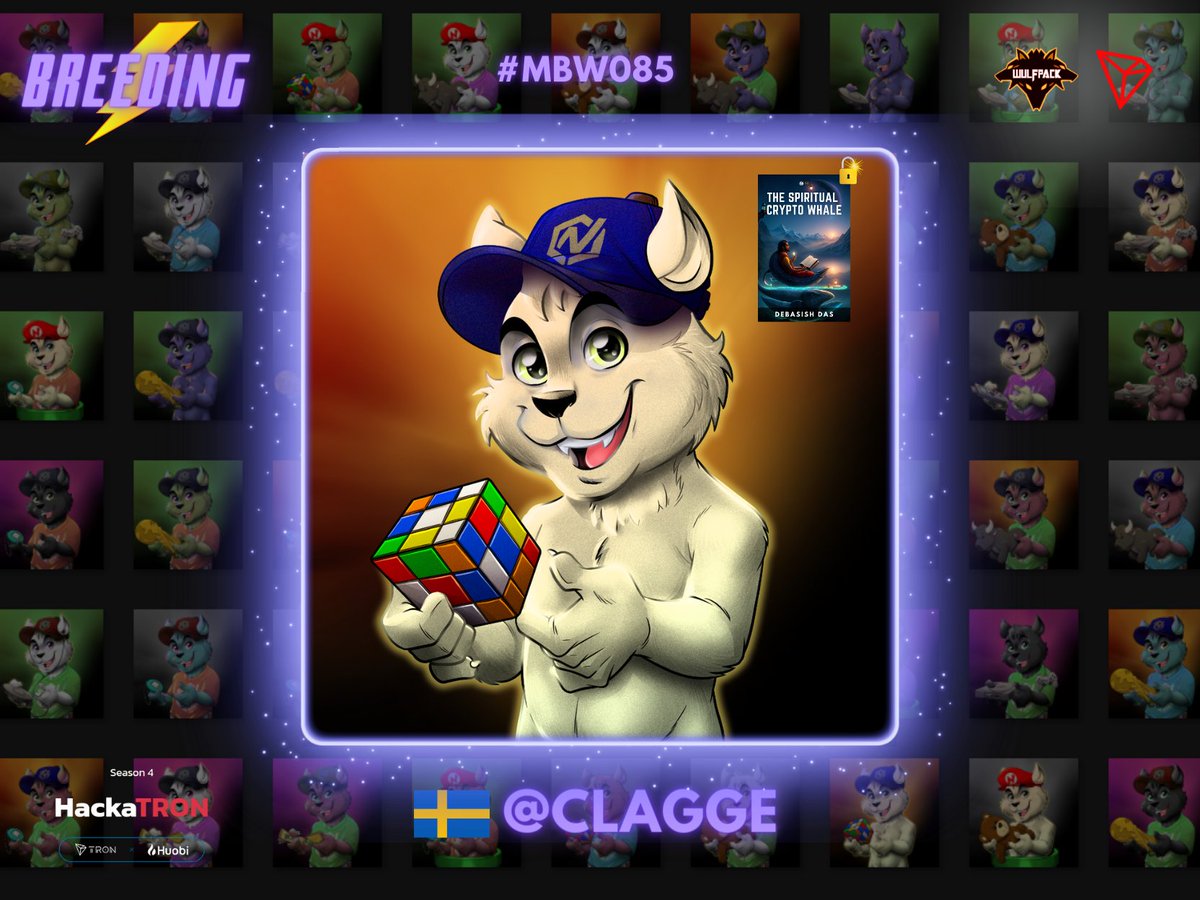 Debaswulfpack's tweet photo. congrats on your breed 🐺🇸🇪 @claes_pancakes 💕

#TRON #NFTs #MBW085 https://t.co/Ena33fk99D